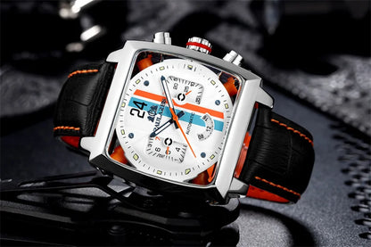 Montre Automatique Homme PAULAREIS P – Élégance sportive, mouvement mécanique, bracelet en caoutchouc et design luxueux