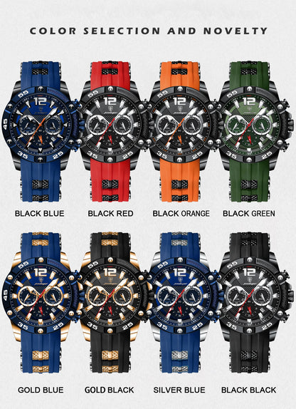 ⌚ POEDAGAR Luxury Chronograph – Montre Homme Sport & Élégance