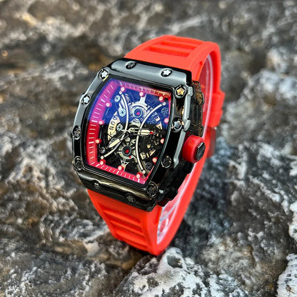 Montre Homme de Luxe Lumineuse L146 – Cadran Tonneau, Design Tendance, Sport & Calendrier Intégré