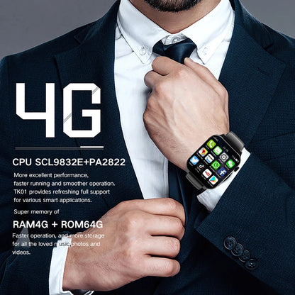 Montre Connectée 4G Homme – GPS • Caméra • Étanche • 4 Go RAM / 64 Go RAM
