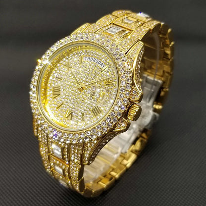 💎 Montre UNIGUET DR04 – Montre-bracelet Diamant Luxe Plaquée Or 18 Carats