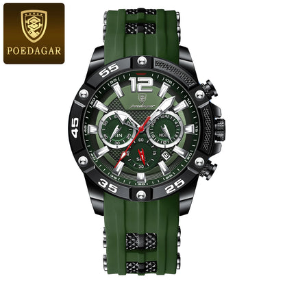 ⌚ POEDAGAR Luxury Chronograph – Montre Homme Sport & Élégance